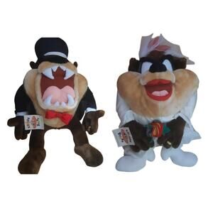 Looney Tunes Tasmanian Devil and She Devil in Wedding Attire NWT Selling as Set